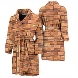 Brick Printed Pattern Print Design 04 Men's Bathrobe