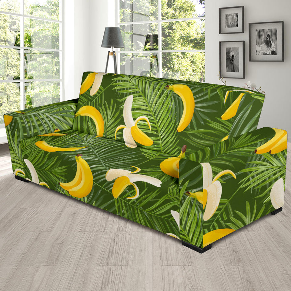 Banana Palm Leaves Pattern Sofa Slipcover