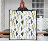 Cute Cactus Pattern Premium Quilt