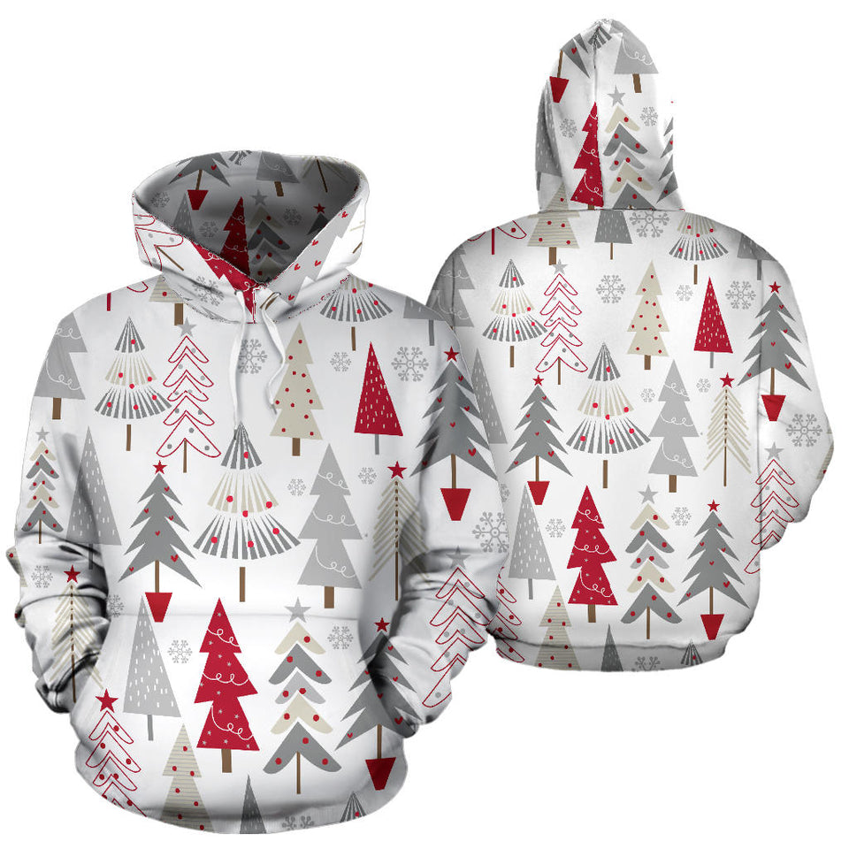 Cute Christmas Tree Pattern Men Women Pullover Hoodie