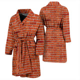 Brick Printed Pattern Print Design 03 Men's Bathrobe