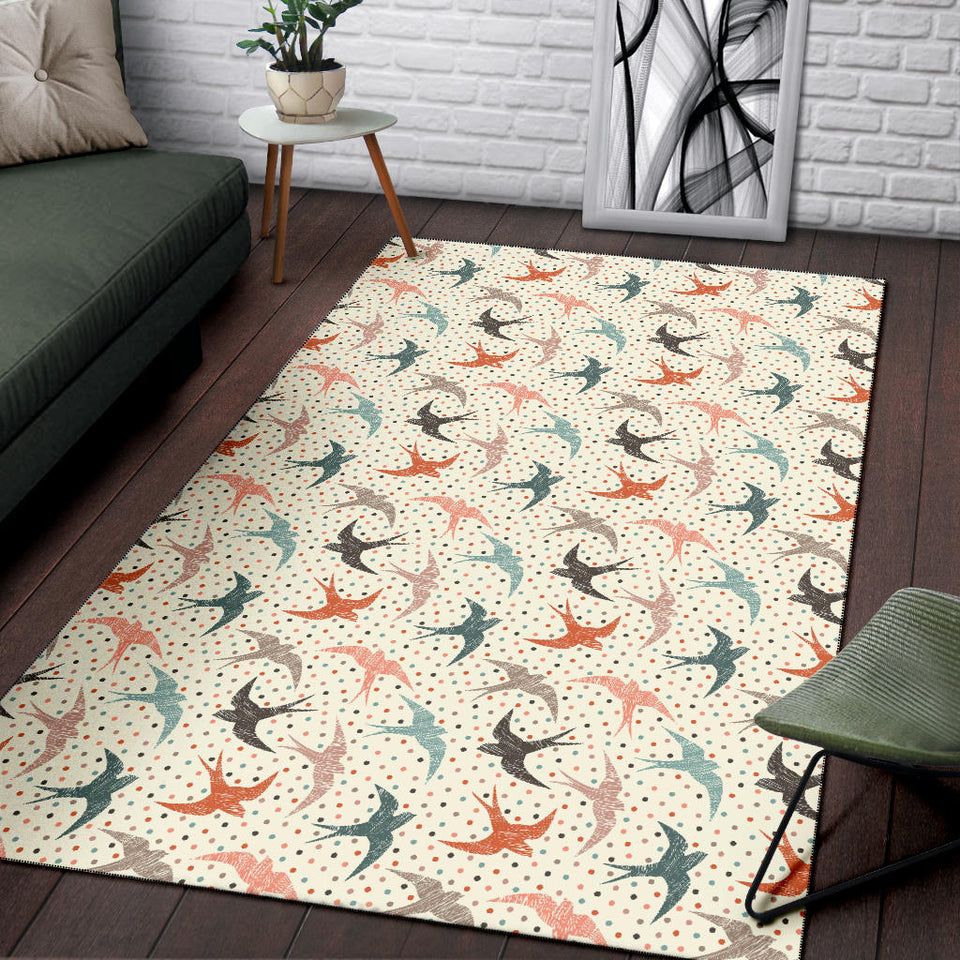 Swallow Pattern Print Design 02 Area Rug