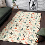 Swallow Pattern Print Design 02 Area Rug