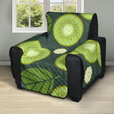 Whole sliced kiwi leave and flower Recliner Cover Protector
