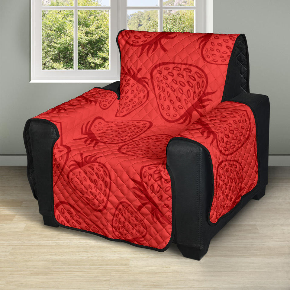 strawberry pattern red background Recliner Cover Protector