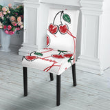Hand Drawn Cherry Pattern Dining Chair Slipcover