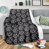 Dice Pattern Print Design 01 Premium Blanket