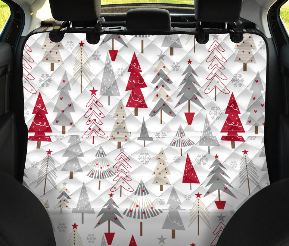 Cute Christmas Tree Pattern Dog Car Seat Covers
