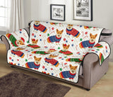 Corgi Christmas Pattern Sofa Cover Protector