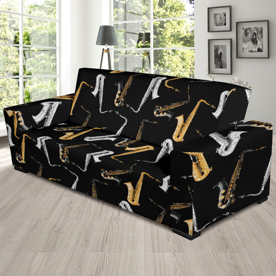 Saxophone Design Pattern Sofa Slipcover