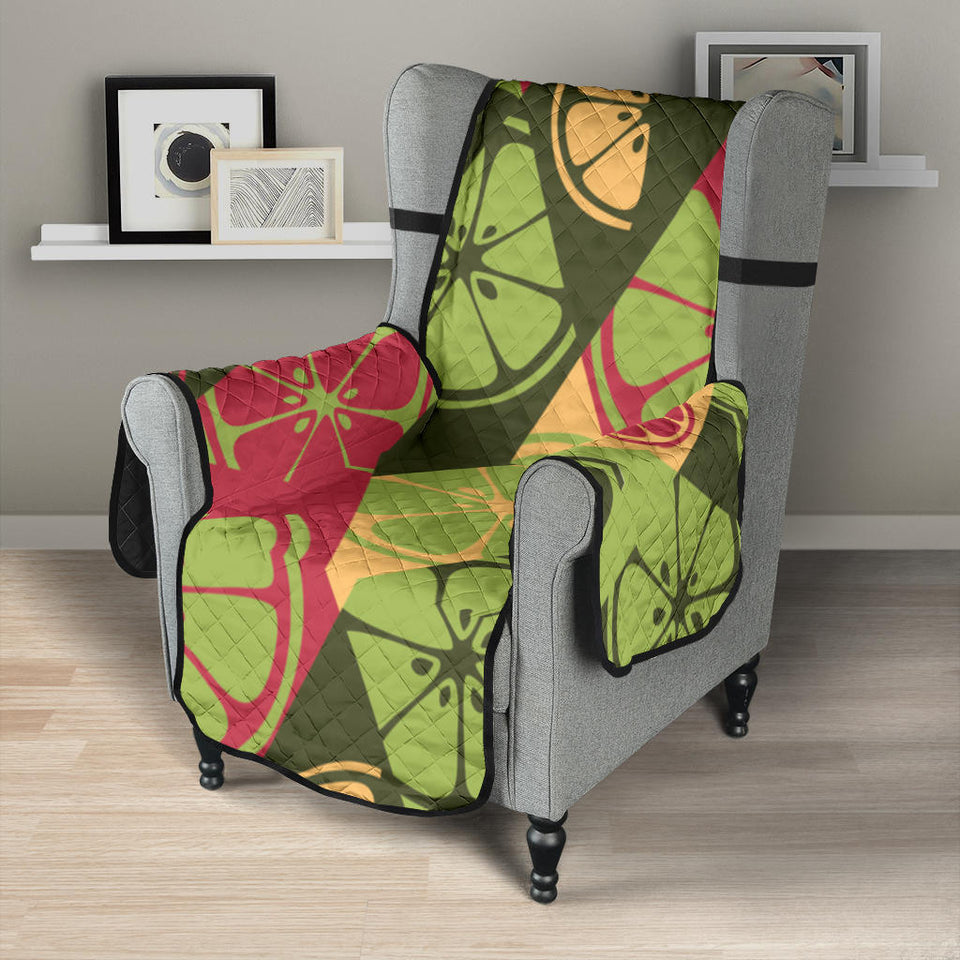Cool Geometric lime pattern Chair Cover Protector