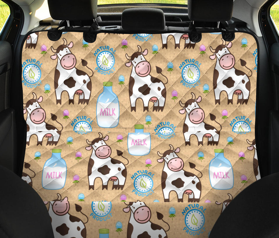 Cow Bottle Of Milk Pattern Dog Car Seat Covers