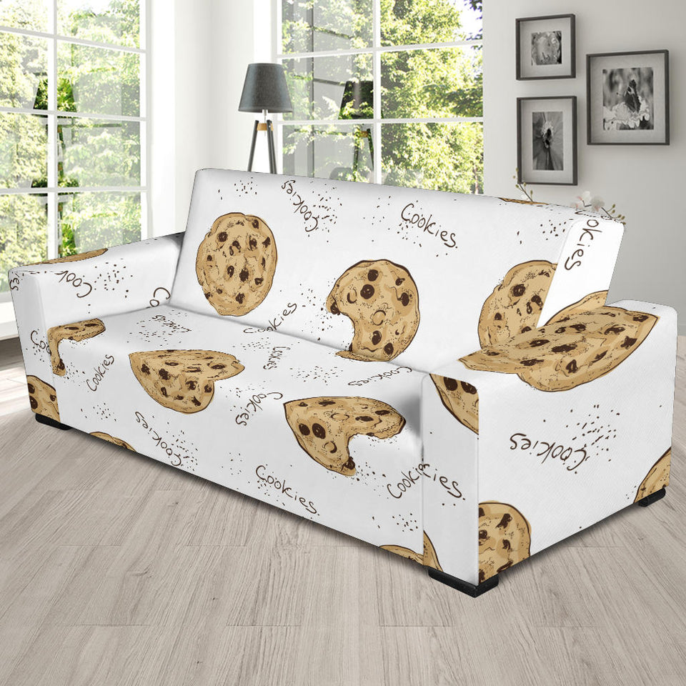 Sketch Style Cookie Pattern Sofa Slipcover