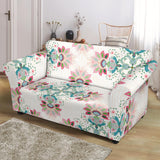 Square Floral Indian Flower Pattern Loveseat Couch Slipcover