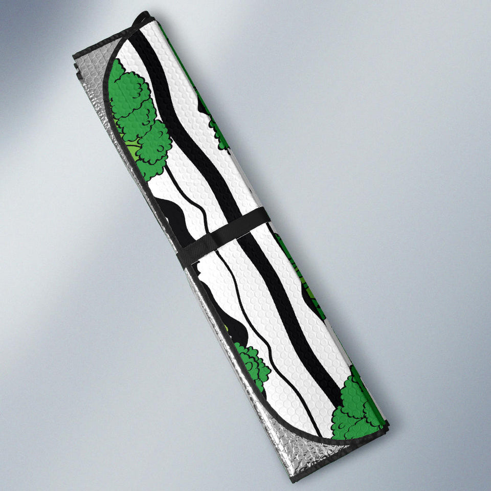 Cool Broccoli Pattern Car Sun Shade