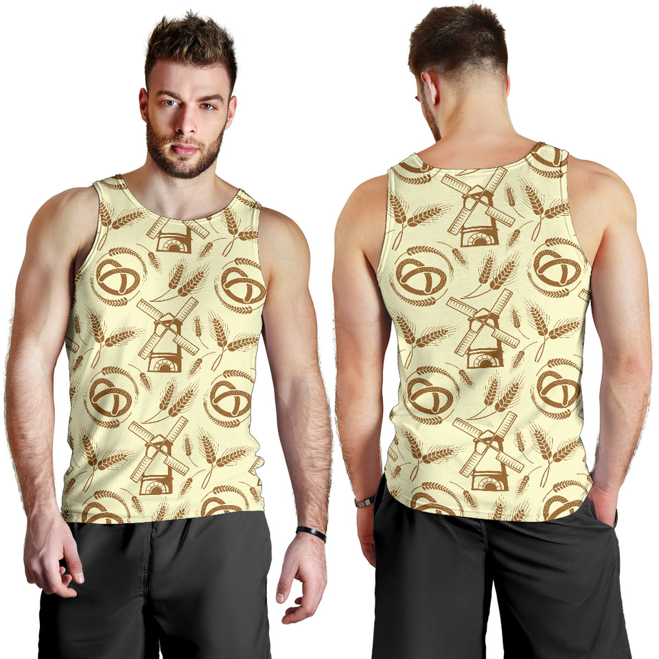 Windmill Wheat pattern Men Tank Top