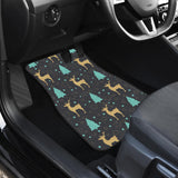 Deers Star Tree Pattern Front And Back Car Mats