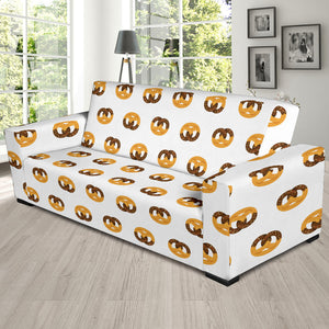 Pretzels Pattern Print Design 02  Sofa Slipcover