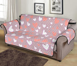 coral white heart pattern Sofa Cover Protector
