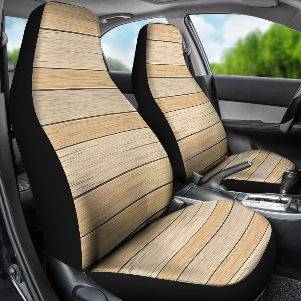 Wood Printed Pattern Print Design 01 Universal Fit Car Seat Covers