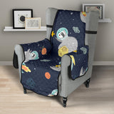 Cute sloth astronaut star planet rocket pattern Chair Cover Protector