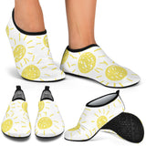 Hand Drawn Sun Pattern Aqua Shoes