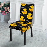 Duck Toy Pattern Print Design 05 Dining Chair Slipcover