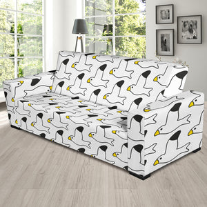 Seagull Pattern Print Design 05  Sofa Slipcover