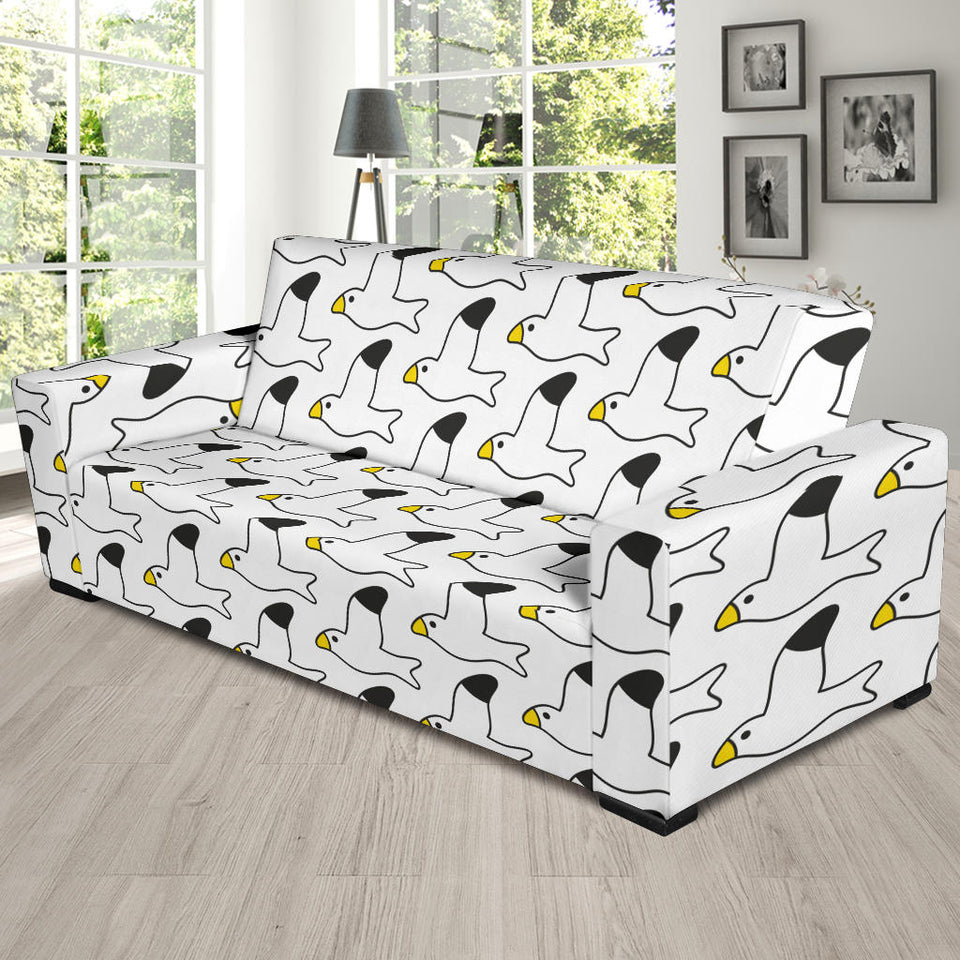 Seagull Pattern Print Design 05  Sofa Slipcover
