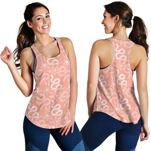 Snake lilies flower pattern Women Racerback Tank Top