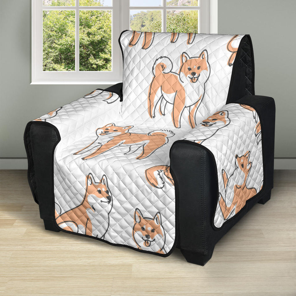 shiba inu dog pattern Recliner Cover Protector