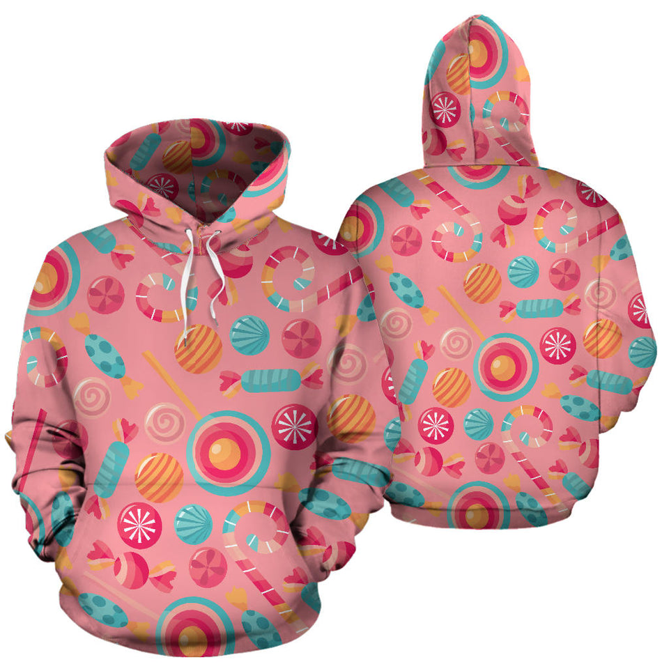 Colorful Candy Pattern Men Women Pullover Hoodie