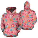 Colorful Candy Pattern Men Women Pullover Hoodie