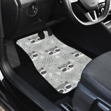 Cute Raccoons Leaves Dot Front And Back Car Mats