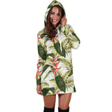 Heliconia Pattern Women'S Hoodie Dress