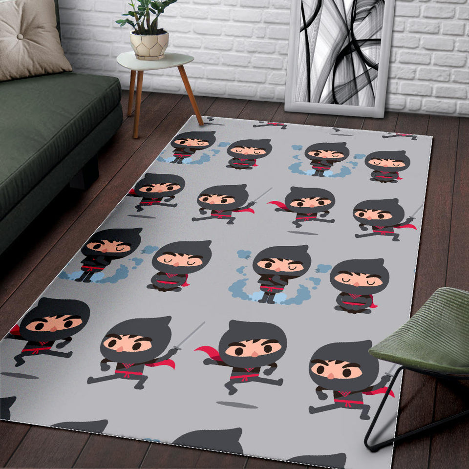 Cute Ninja Pattern Area Rug