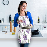 Lavender Flower Design Pattern Adjustable Apron