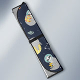 Cute Sloth Astronaut Star Planet Rocket Pattern Car Sun Shade