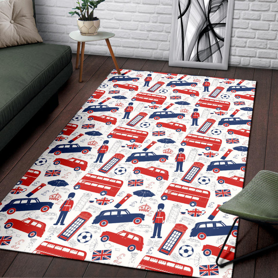 British Pattern Print Design 03 Area Rug