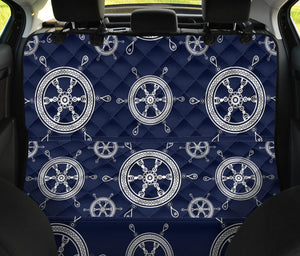Nautical Steering Wheel Design Pattern Dog Car Seat Covers