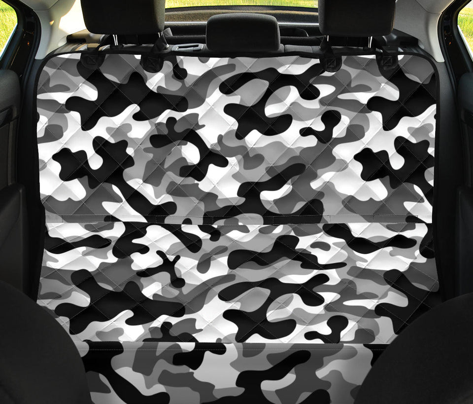 Black White Camo Camouflage Pattern Dog Car Seat Covers