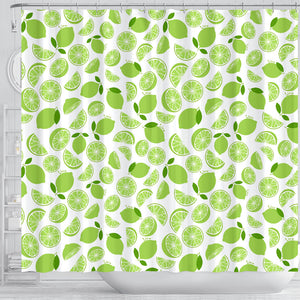 Lime Design Pattern Shower Curtain Fulfilled In US