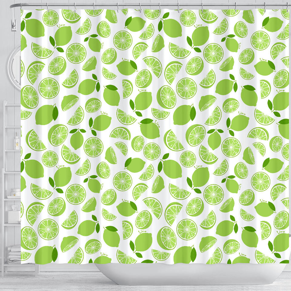 Lime Design Pattern Shower Curtain Fulfilled In US