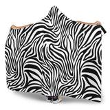 Zebra Skin Pattern Hooded Blanket