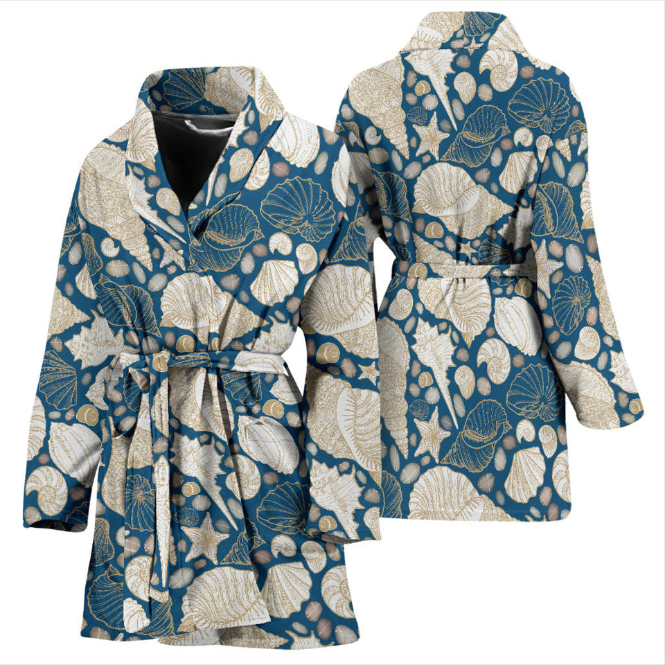 Shell Polynesian Tribal Design Pattern Women'S Bathrobe