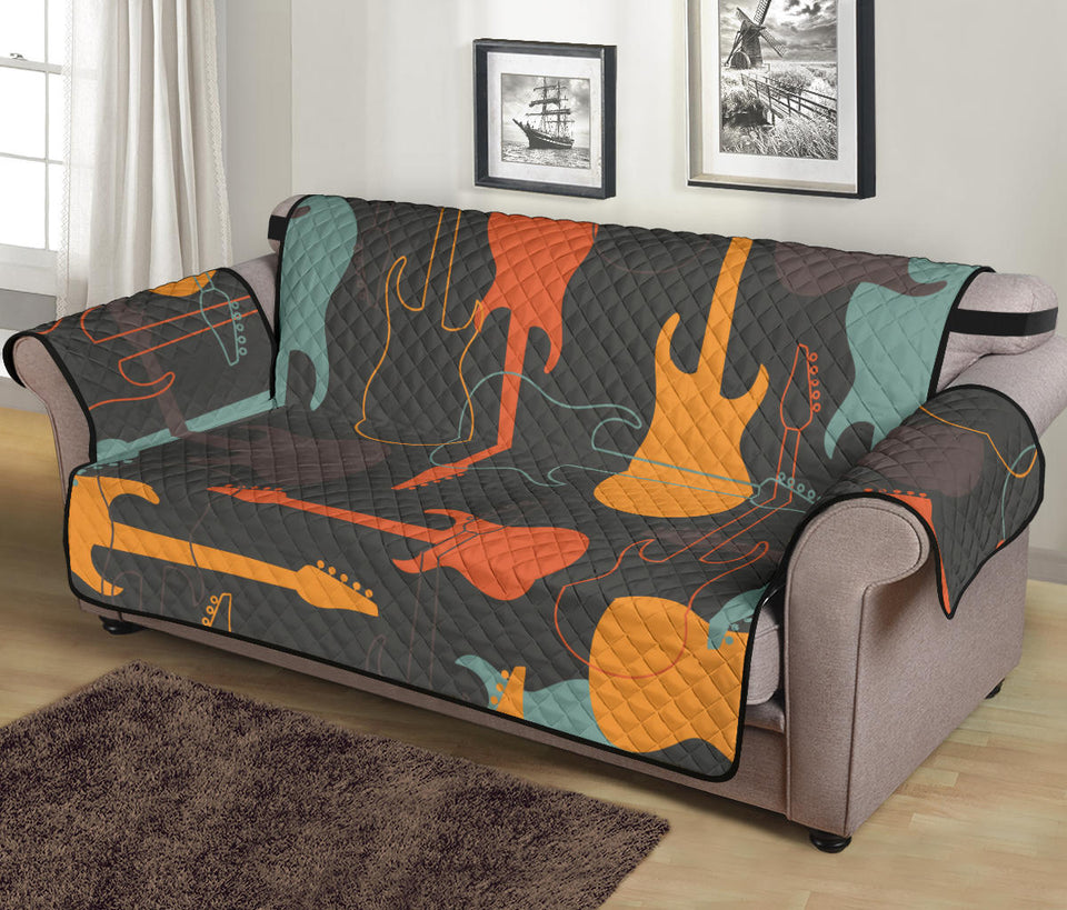 electric guitars pattern Sofa Cover Protector