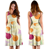 Onion Garlic White Red Pattern Sleeveless Midi Dress