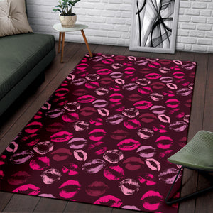 Lips Pattern Print Design 03 Area Rug