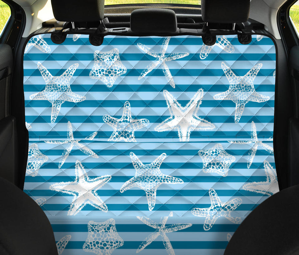 Starfish Blue Blackground Dog Car Seat Covers