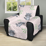 cute raccoons leaves pattern Recliner Cover Protector